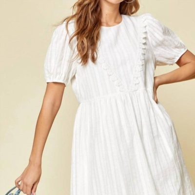 Andree By Unit Babydoll Dress In White