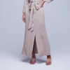 L Agence Cameron Linen Shirt Dress In Dune In Brown