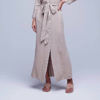 L Agence Cameron Linen Shirt Dress In Dune In Multi