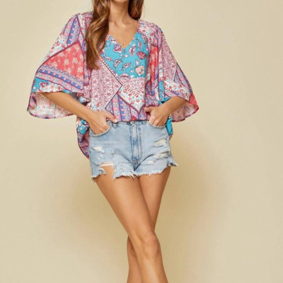Andree By Unit Patchwork Print Tunic In Multi