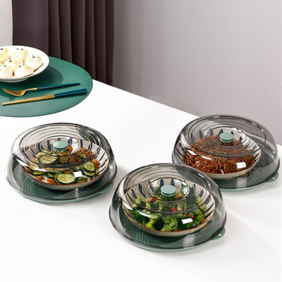 Vigor Multilayer Stackable Dust Proof Plate Food Cover Round Dish Cover Clear Plastic Insulation Food Cove In Transparent