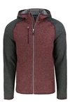 Cutter & Buck Mainsail Full Zip Hooded Mens Jacket In Burgundy