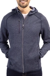 Cutter & Buck Mainsail Knit Hoodie In Liberty Navy Heather