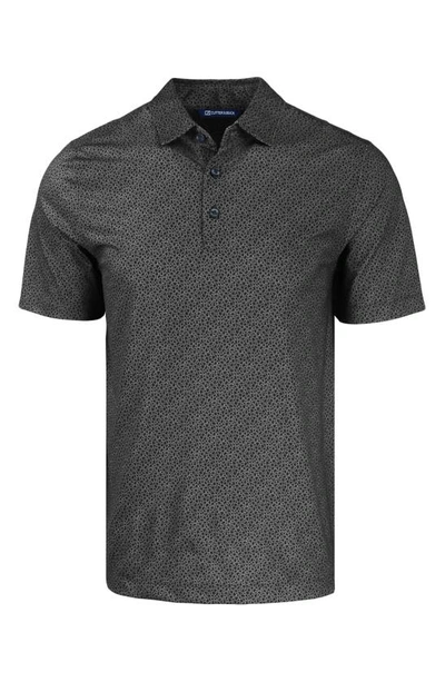 Cutter & Buck Pebble Recycled Polyester Jersey Polo In Black