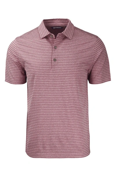 Cutter & Buck Forge Recycled Polyester Polo In Bordeaux Heather