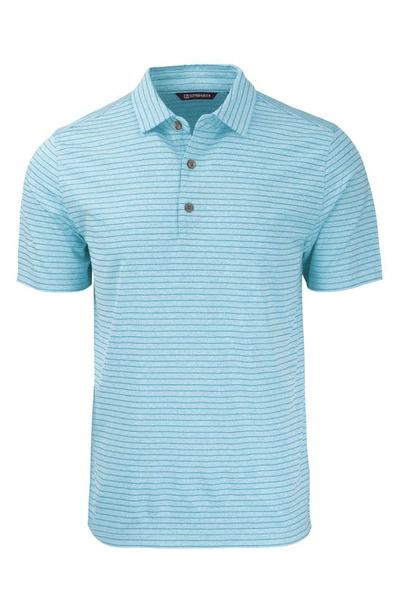 CUTTER & BUCK CUTTER & BUCK FORGE HEATHER STRIPE RECYCLED BLEND POLO