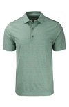 Cutter & Buck Forge Recycled Polyester Polo In Hunter Heather