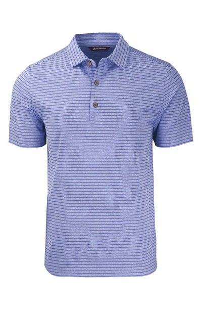 Cutter & Buck Forge Recycled Polyester Polo In Tour Blue Heather