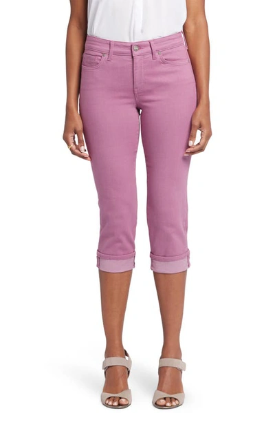 Nydj Marilyn Straight Leg Capri Jeans In Mauve Haze