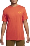 Nike Men's Trail Dri-fit Trail Running T-shirt In Orange