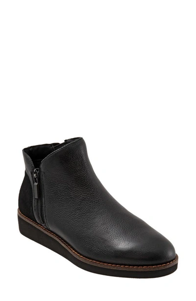Softwalk Wesley Bootie In Black Leather