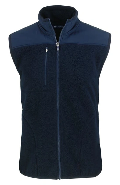 Cutter & Buck Cascade Fleece Vest In Navy Blue