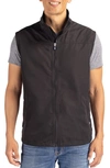 Cutter & Buck Charter Water & Wind Resistant Packable Recycled Polyester Vest In Black