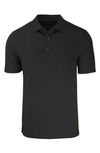 Cutter & Buck Solid Performance Recycled Polyester Polo In Black