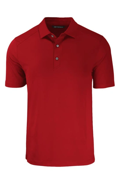 Cutter & Buck Solid Performance Recycled Polyester Polo In Cardinal Red