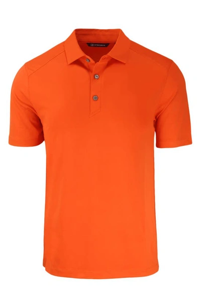 Cutter & Buck Solid Performance Recycled Polyester Polo In College Orange