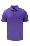 Cutter & Buck Solid Performance Recycled Polyester Polo In Dark College Purple Heather