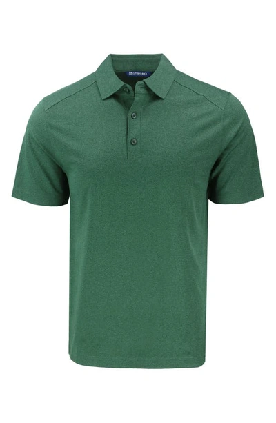 Cutter & Buck Solid Performance Recycled Polyester Polo In Dark Hunter Heather
