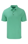 Cutter & Buck Solid Performance Recycled Polyester Polo In Fresh Mint Heather