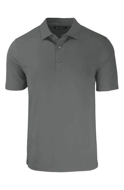 Cutter & Buck Solid Performance Recycled Polyester Polo In Elemental Grey