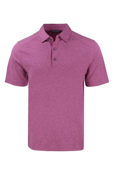 Cutter & Buck Solid Performance Recycled Polyester Polo In Gelato Heather