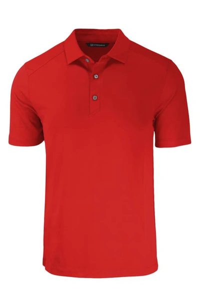 Cutter & Buck Solid Performance Recycled Polyester Polo In Red