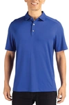 Cutter & Buck Solid Performance Recycled Polyester Polo In Tour Blue