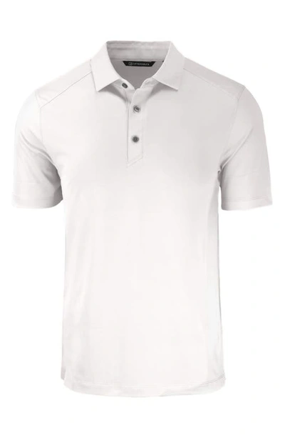 Cutter & Buck Solid Performance Recycled Polyester Polo In White