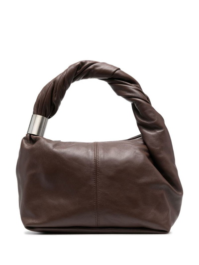 Alyx Twisted-handle Leather Tote Bag In Brown