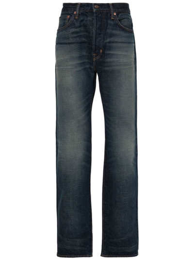 TOM FORD BLUE SELVEDGE STRAIGHT-LEG JEANS