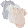 OFF-WHITE THREE-PACK BABY MULTICOLOR OFF STAMP BODYSUITS