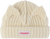 CHARLES JEFFREY LOVERBOY BABY OFF-WHITE CHUNKY EARS BEANIE