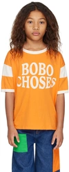 BOBO CHOSES KIDS ORANGE PRINTED T-SHIRT