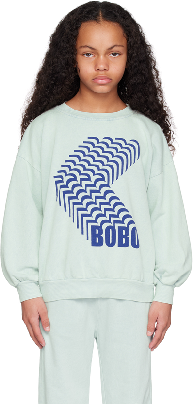 Bobo Choses Kids Blue Shadow Sweatshirt In Navy Blue