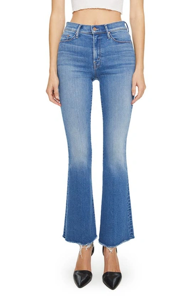 Mother Frayed High Waist Flare Jeans In Meet Cute