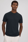 Reiss Melrose Crewneck Tee In Navy/white