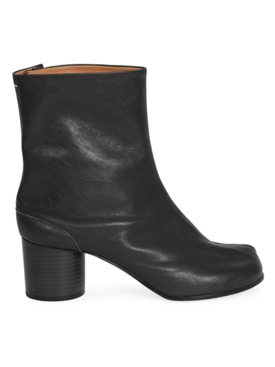 Maison Margiela Women's Tabi Split-toe Leather Boots In Black