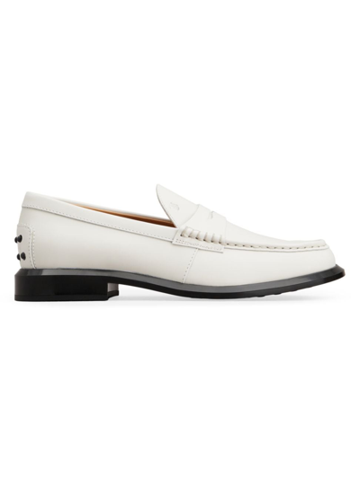 Tod's 皮质经典乐福鞋 In Bianco Calce