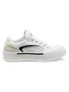 Alexander Mcqueen Men's Deck Skate Sneakers In White Black