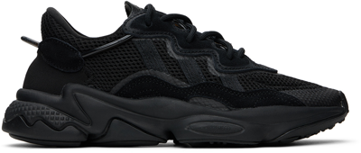 Adidas Originals Kids Black Ozweego Big Kids Sneakers In Black / Black / Grey