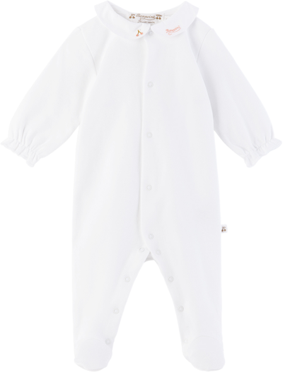 Bonpoint Baby White Tintina Bodysuit In 135c Upb Abricot