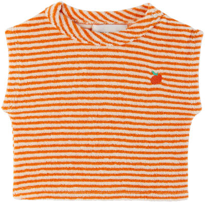 Bobo Choses Baby Orange Striped T-shirt