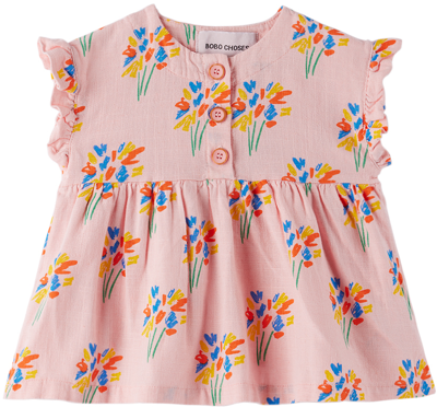 Bobo Choses Baby Pink Fireworks All Over Dress