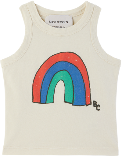 Bobo Choses Baby Off-white Rainbow Tank Top In Off White
