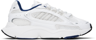Adidas Originals Kids White Ozmillen Big Kids Sneakers In White / Grey / Blue