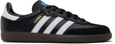 Adidas Originals Kids Black Samba Og Little Kids Trainers In Black/white/gum5