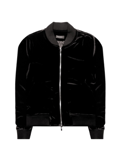 Monfrere Men's Maverick Velvet Bomber Jacket In Velvet Noir