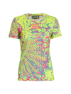 VERSACE JEANS COUTURE WOMEN'S PRINTED STRETCH COTTON T-SHIRT