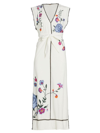 FREE PEOPLE WOMEN'S BO FLORAL-EMBROIDERED TIE-WAIST MIDI-DRESS