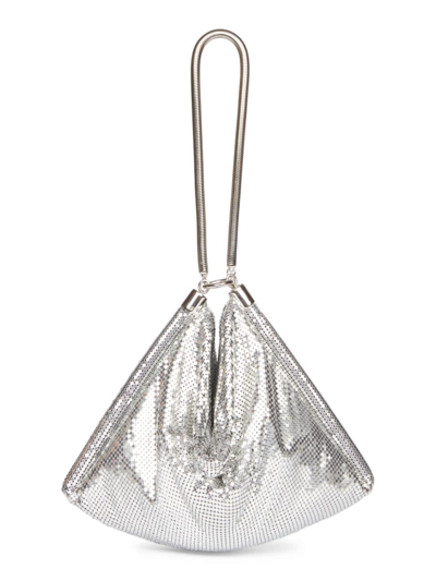 Rabanne Women's Pixel Tube Chain Mail Top-handle Bag In Silver